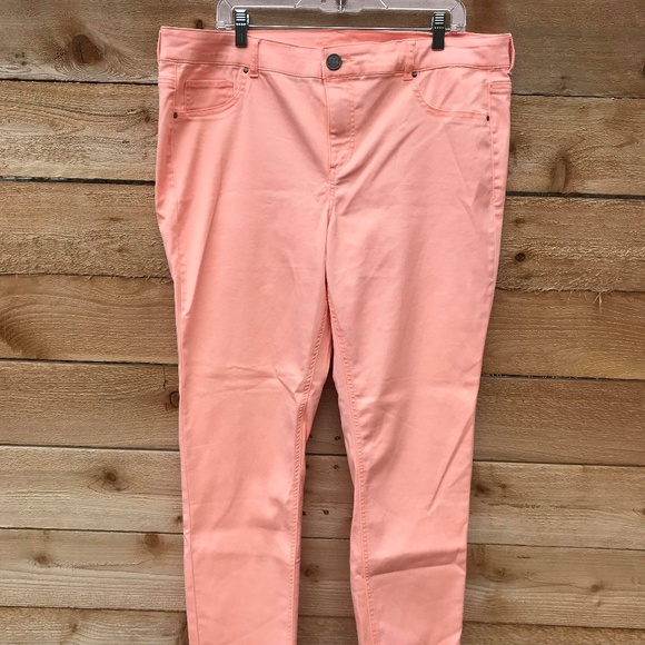 Maurices Denim - Neon Peach Maurcies Skinny Jeans Size 20